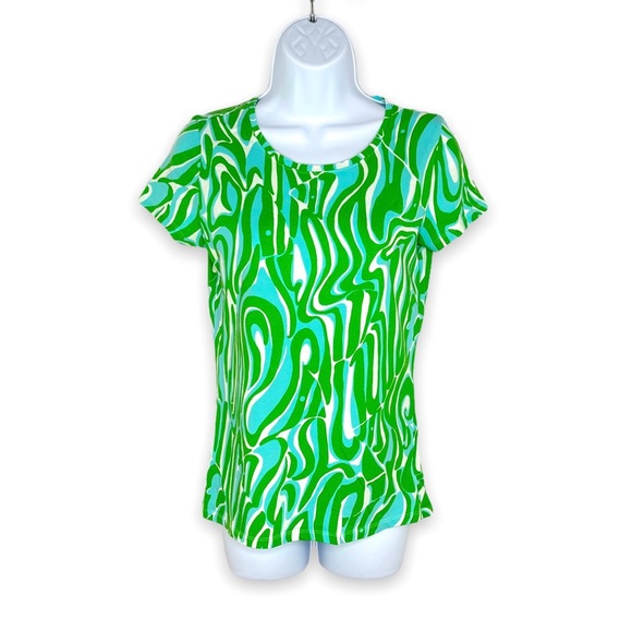 Lilly Pulitzer Finders Keepers Karrie Crew Neck Tee Size Small - Picture 1 of 6